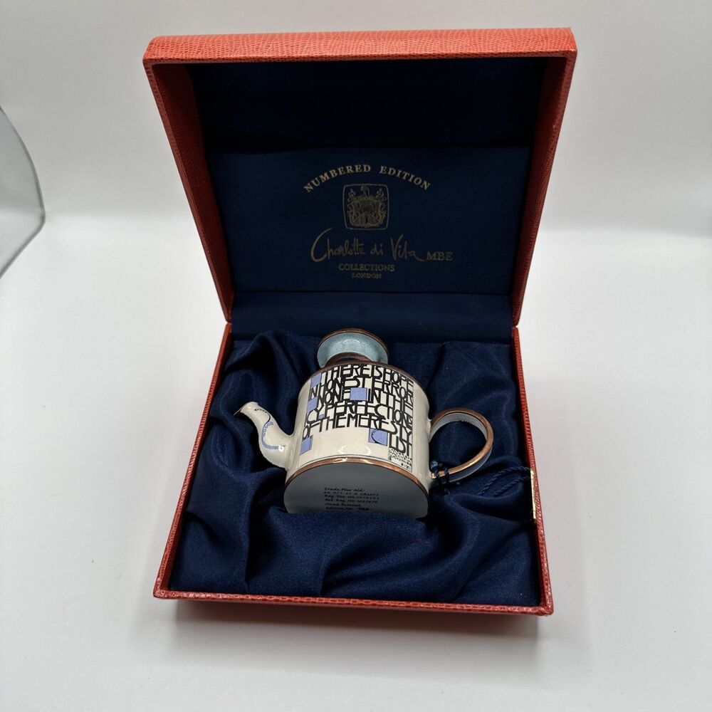 Numbered Edition Charlotte Di Vita London  2003 miniature‎ tea cup